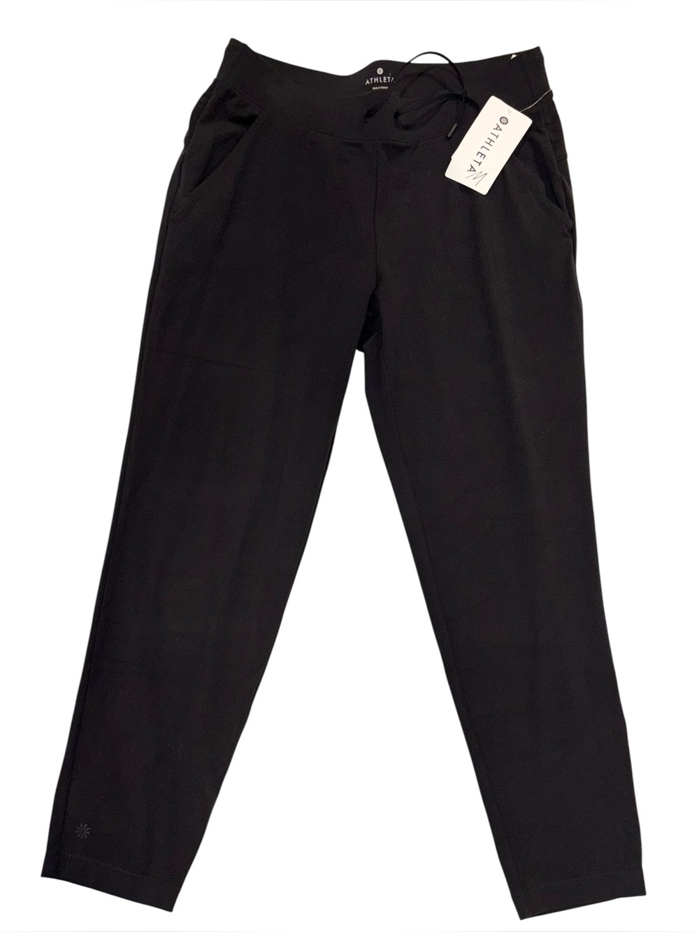 NWT Athleta Powervita Pant Women’s Black Athleisure Joggers Ankle 122593 Sz M - Picture 6 of 12